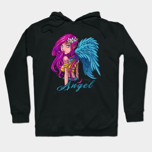 Cute Angel with Flowers Hoodie